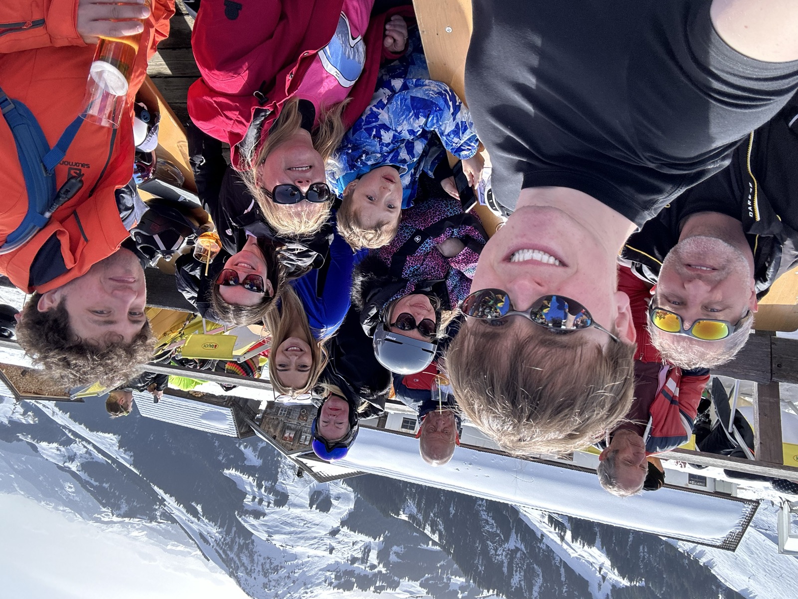 Jake skiing with friends